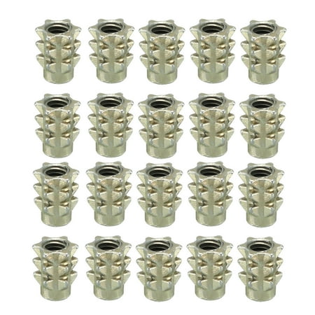 Size: M4-20pcs NUTW-51329 M4x10mm Wood Insert E-Nut Screws Furniture Fittings Zinc Alloy Bronze Tone 20pcs Size: M4-20pcs NUTW-51329 M4x10mm Wood Insert E-Nut Screws Furniture Fittings Zinc Alloy Bronze Tone 20pcs